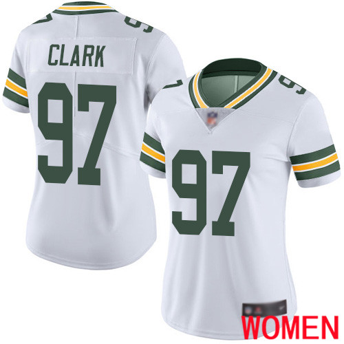 Green Bay Packers Limited White Women #97 Clark Kenny Road Jersey Nike NFL Vapor Untouchable->youth nfl jersey->Youth Jersey